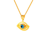 22k Yellow Gold Religious Evil Eye Medium Pendants with gold weight of 1.59g